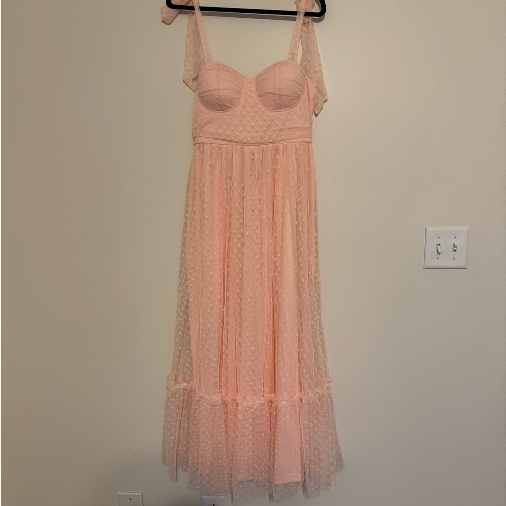 Elegant Pink Sleeveless Dress